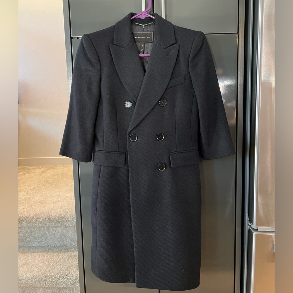 BCBG MAXAZRIA BLAZER COAT BLACK XXS